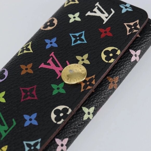 LOUIS VUITTON Monogram Multicolor Multicles 4 Key Case Black M93732 Auth 145870 - Picture 9 of 16